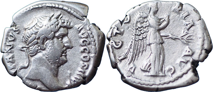 Hadrian AR Denarius VICTORIA AVG