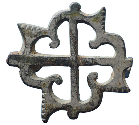 Roman openwork plate brooch, view 1