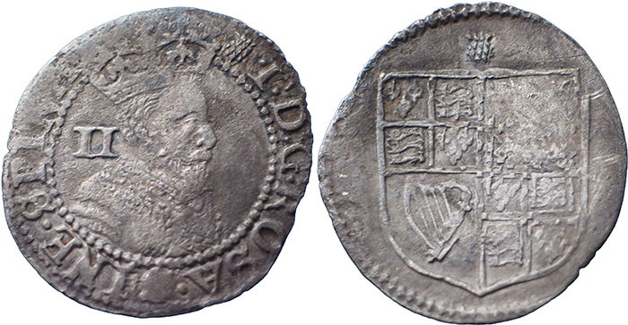 James I Halfgroat First Coinage mm Thistle